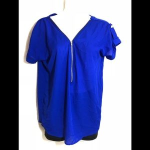 Tovia womens blouse size Small royal blue